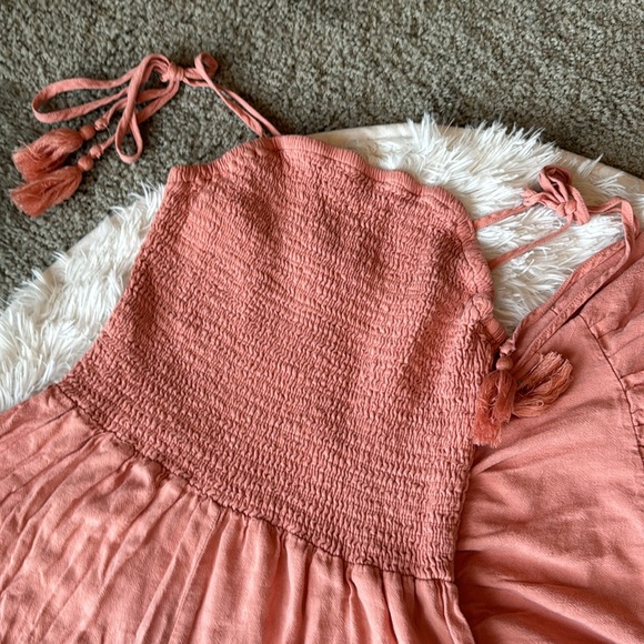 Main Strip Linen Bell Bottom Jumpsuit - Picture 5 of 8